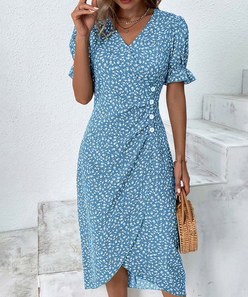 Giselle - Floral V-Neck Dress