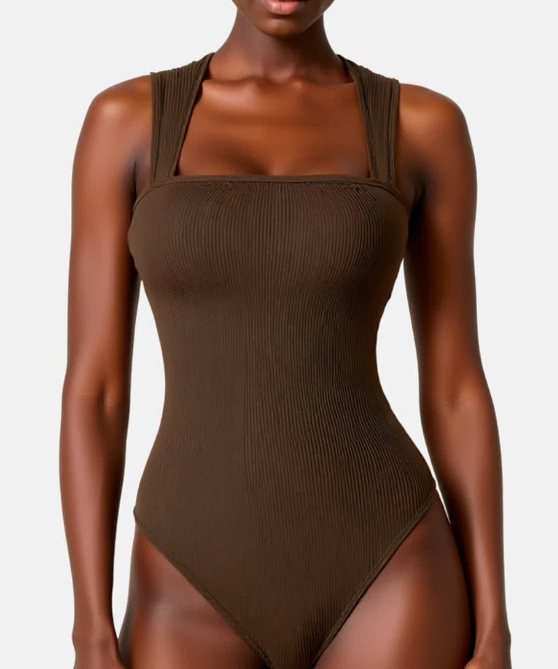 Square Neck Sleeveless Bodysuits