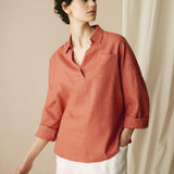 Linen Oversized Fit Pocket Shirt ELOWEN