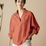 Linen Oversized Fit Pocket Shirt ELOWEN
