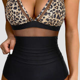Maclair & Co. - Women Sexy Mesh Tummy Control Swimsuit Push Up High Waisted Bathing Suit