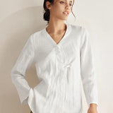 100% Linen Tie Cardigan Top DAKOTA