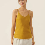 100% Linen Beaded Hem Camisole Bree