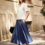 100% Linen Button-Up Short Sleeve Shirt ORENDA