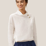 100% Linen Classic Side Neck Top CORA