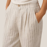 100% Linen Sketch Stripe Suit Set ELOISE