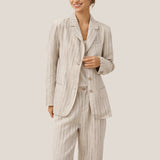 100% Linen Sketch Stripe Suit Set ELOISE