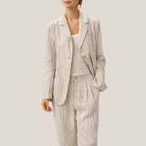 100% Linen Sketch Stripe Suit Set ELOISE