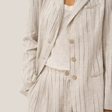 100% Linen Sketch Stripe Suit Set ELOISE