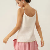 100% Linen Beaded Hem Camisole Bree