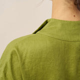 100% Linen Collared Cap Sleeve Top IVY