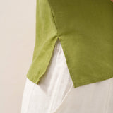 100% Linen Collared Cap Sleeve Top IVY