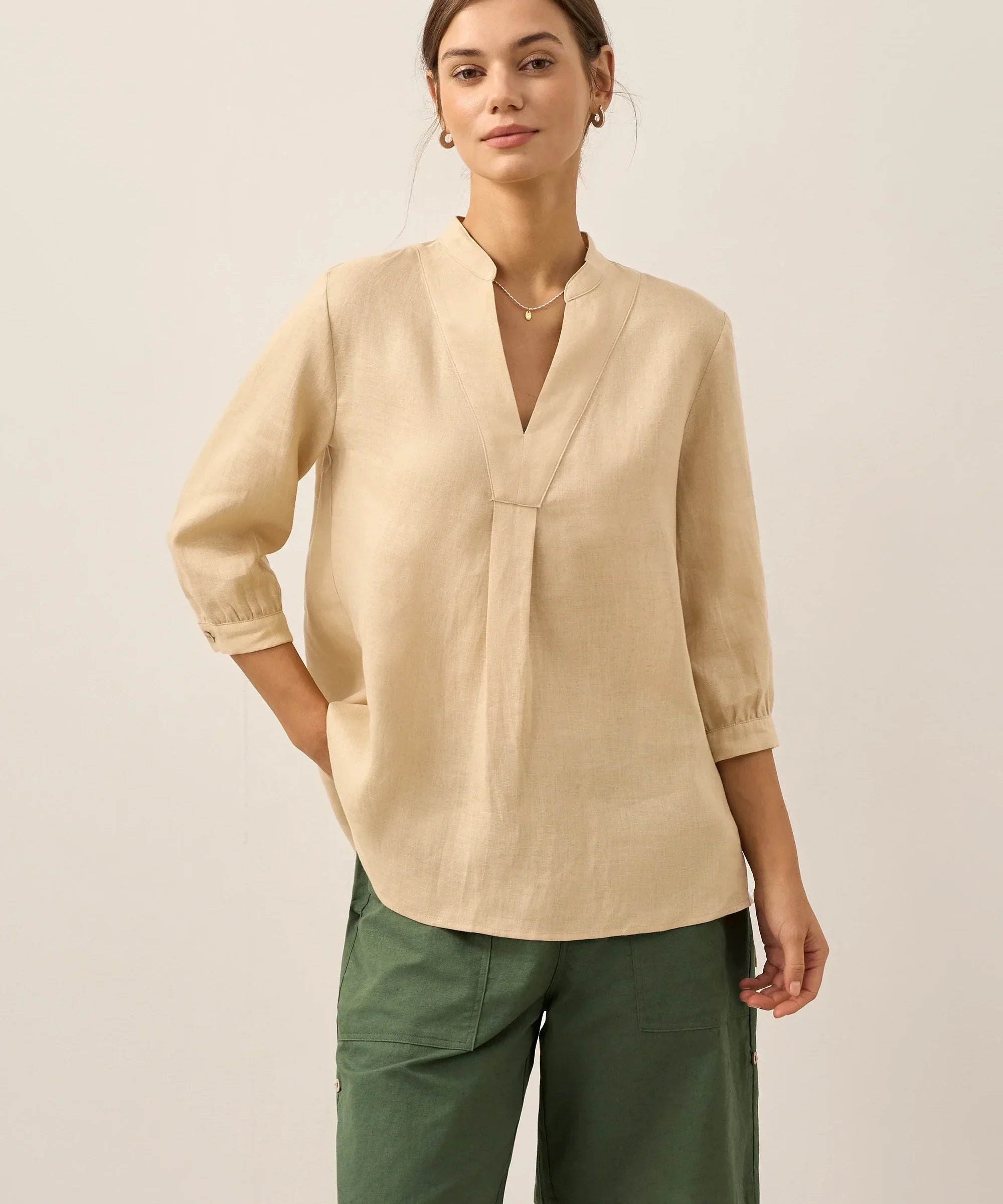 100% Linen Dress Shirt JOANNA