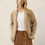 100% Linen Striped Wrap Jacket GENESIS