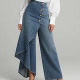 Amelia - Wrap Denim Pants