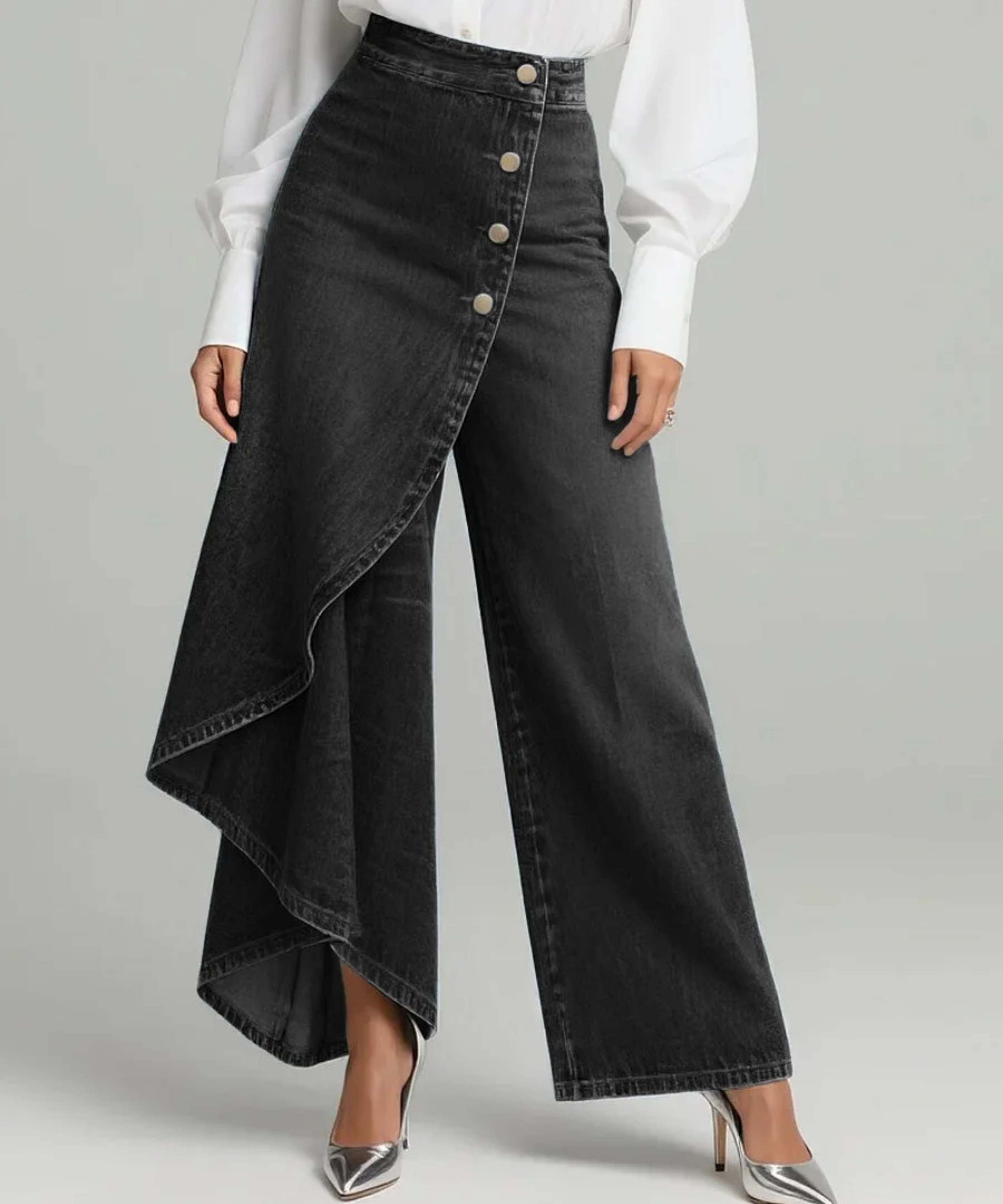 Amelia - Wrap Denim Pants