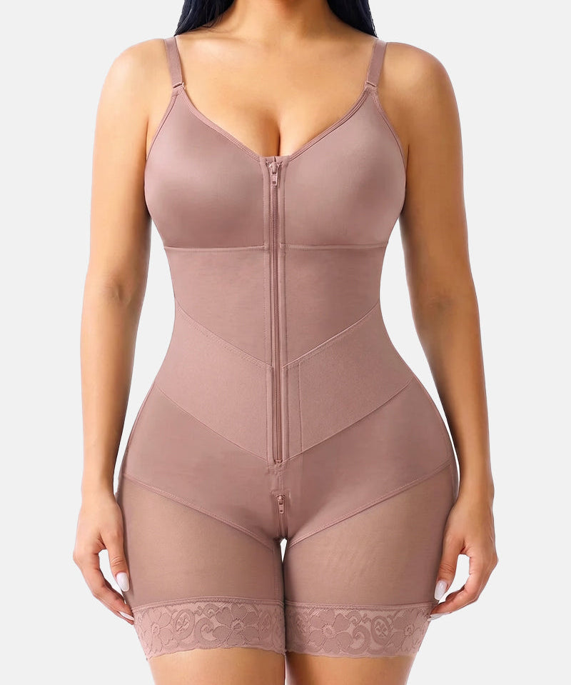 Tummy Control Fajas Shapewear with V-shape Sculpting Elastic Band
