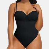 Sexy Back Lace-up Thong Seamless Corset Bodysuit