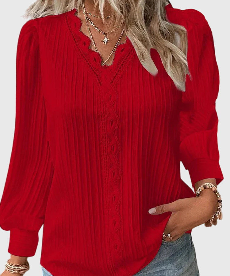 Andrea - Elegant Pullover Blouse