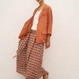 100% Linen 3/4 Sleeve Drop Shoulder Blazer DARA