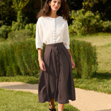 100% Linen Button-Front Drop Shoulder Shirt EASTER