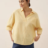 Linen Oversized Fit Pocket Shirt ELOWEN
