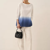 Linen White Boat Neck Oversized Top AVA