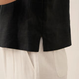 100% Linen Button-Up Short Sleeve Shirt ORENDA