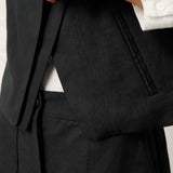 Linen-Lyocell Panel Layered Vest ODELIA