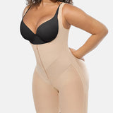 Tummy Control Postpartum Faja Body Shaper with Zipper Crotch