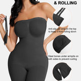 Strapless Tummy Control Seamless Bodysuit with Removable Straps