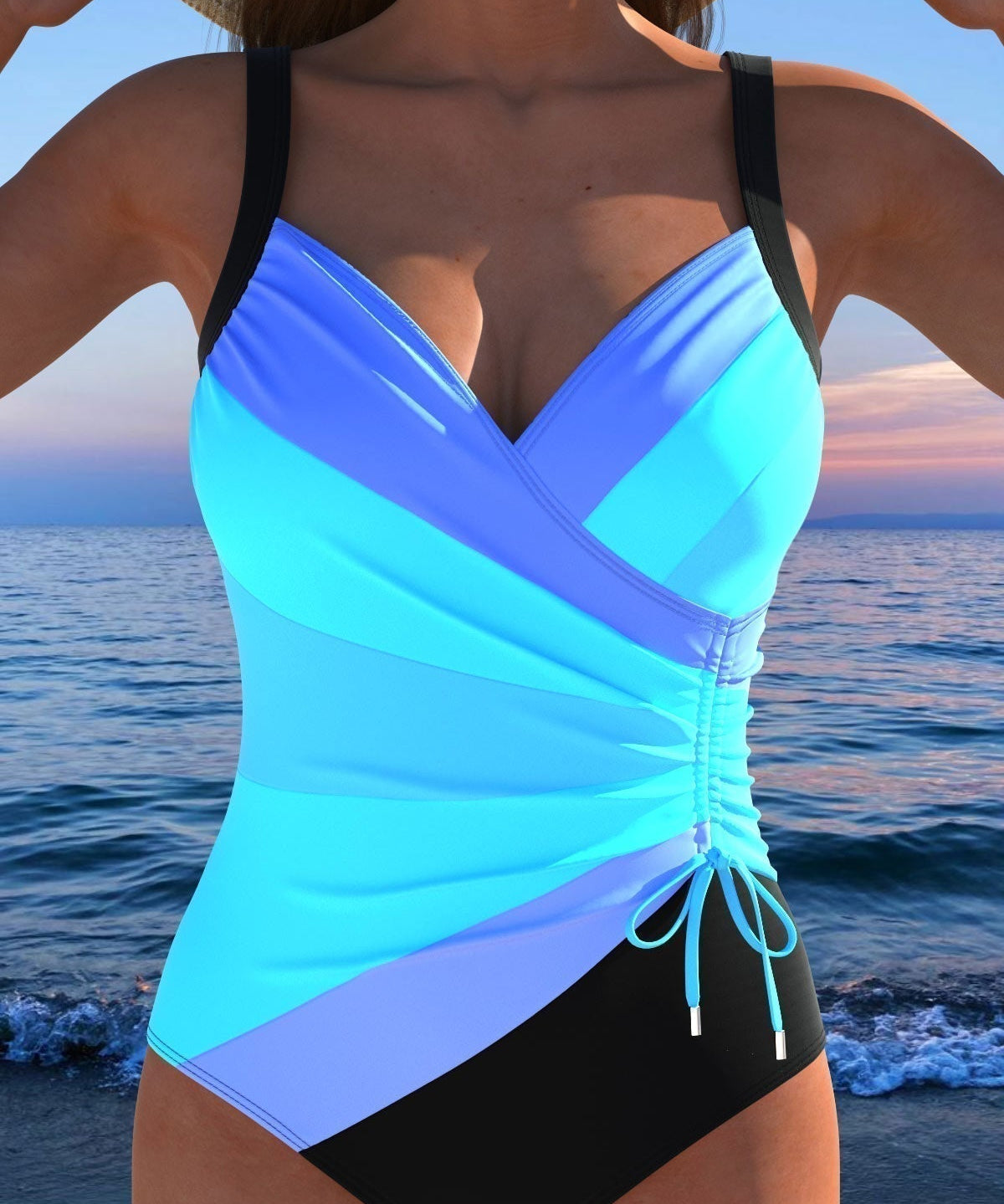 Eleanor - Elegant swimsuit with colorful print