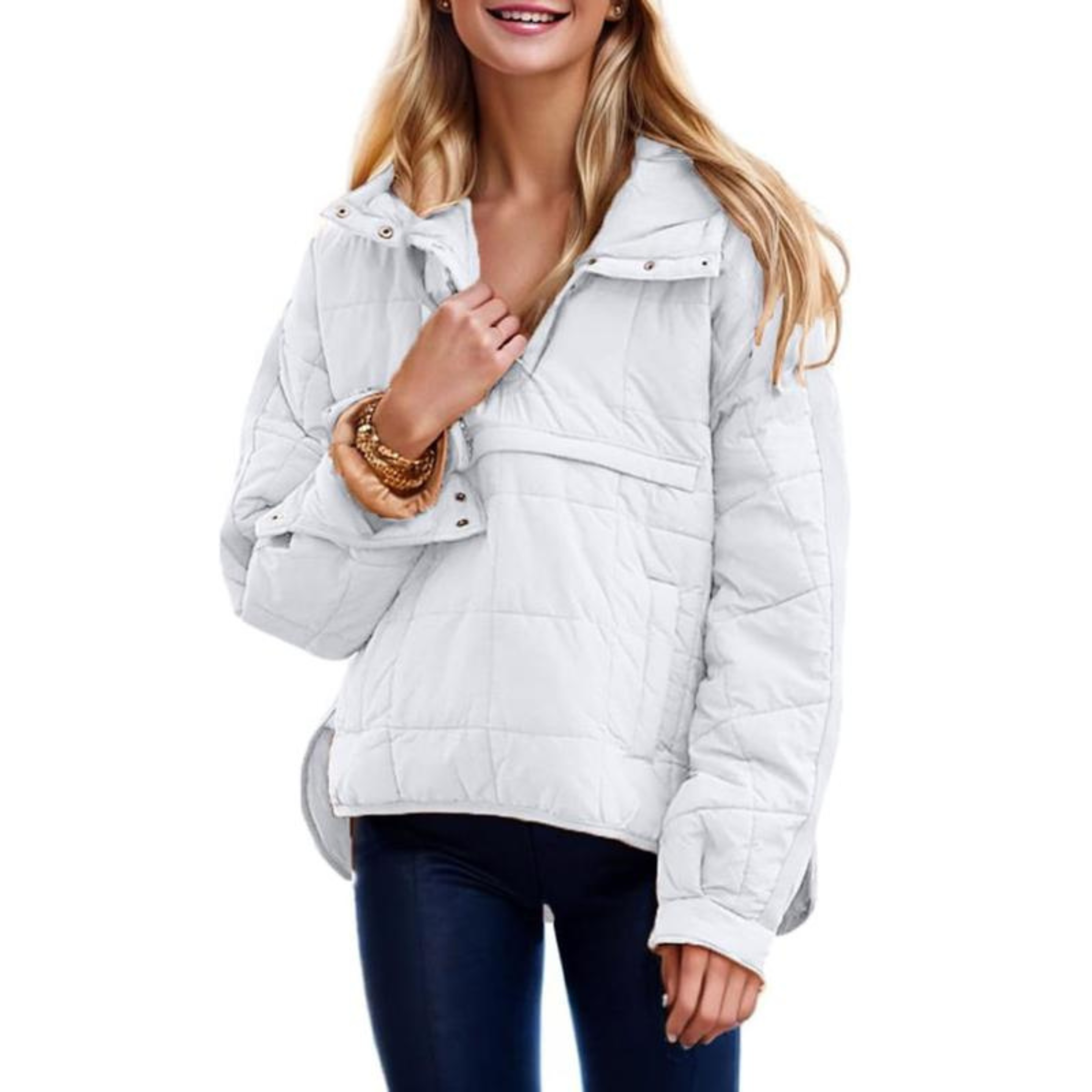 Joy - Oversized Hooded Pullover Jacket