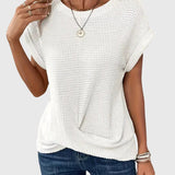 Isa - Elegant Blouse with Crew Neck