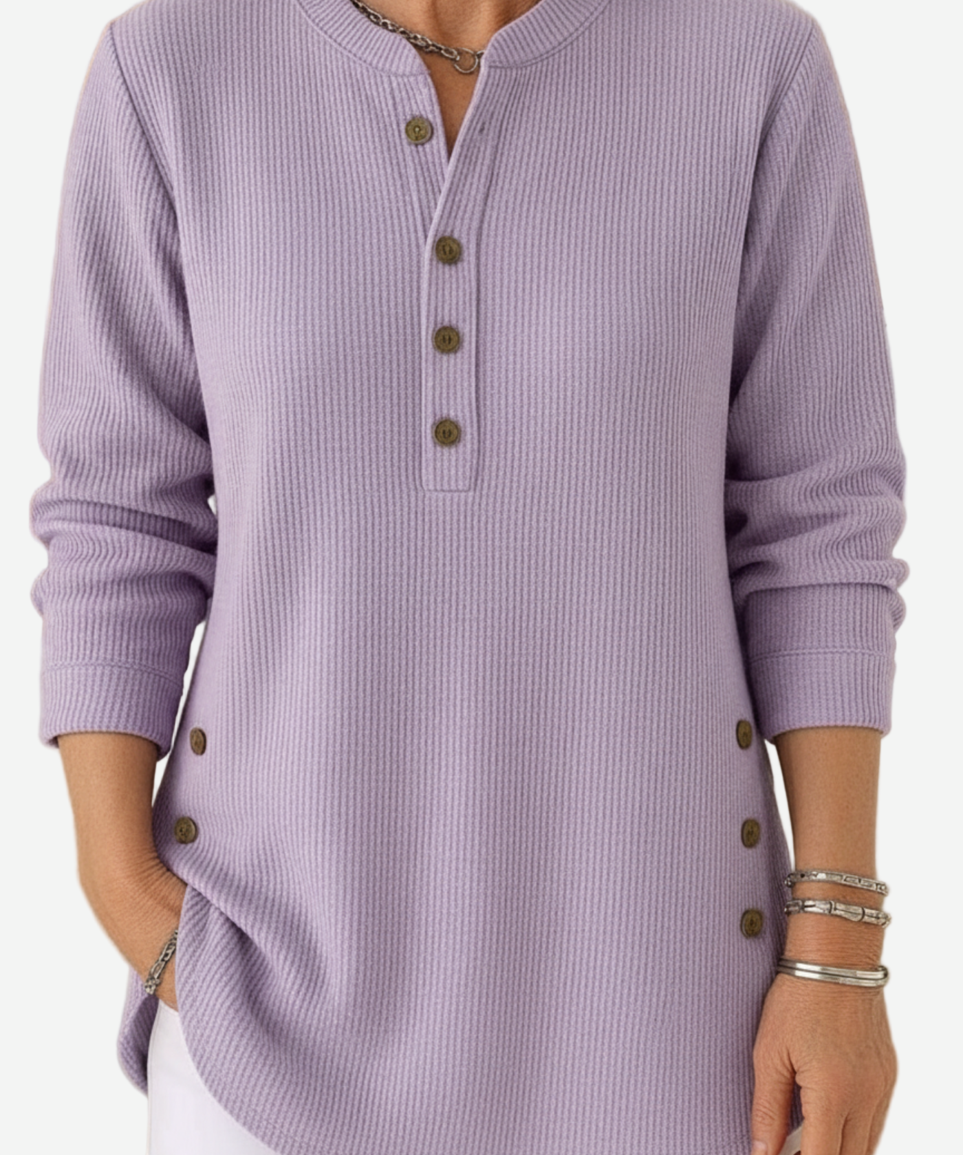 Harperly – Long Sleeve Solid Knit Sweater