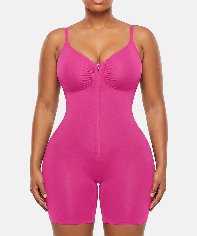 Ultra-Stretch Zip-Up Bodysuit — Sculpting Support & All-Day Comfort