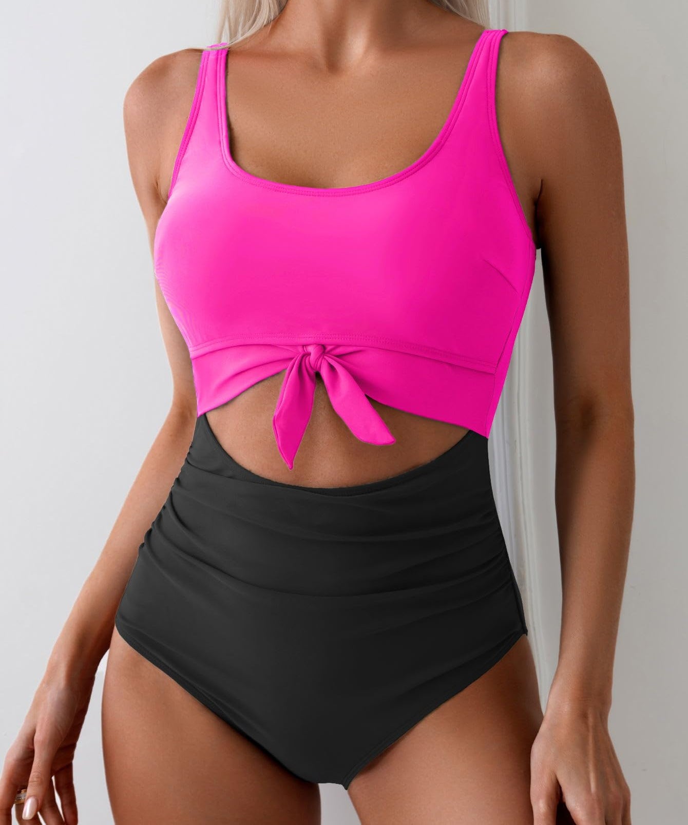 Maclair & Co. - Women's One Piece Swimsuit Tummy Control Slimming Bathing Suit Cutout Tie Knot Swimwear