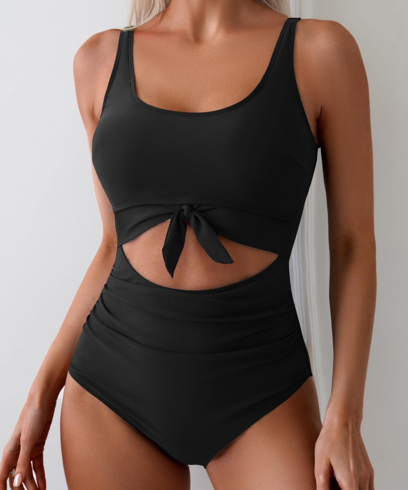 Maclair & Co. - Women's One Piece Swimsuit Tummy Control Slimming Bathing Suit Cutout Tie Knot Swimwear