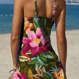 Faith - Floral Graphic Tankini with Shorts, Tummy Control Effect