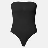 Seamless Bandeau Shaping Bodysuit with Removable Straps