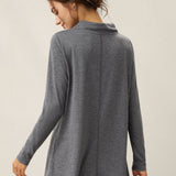 Cashmere Asymmetric Cowl Neck Stretch Top TATIANA