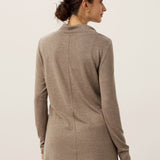 Cashmere Asymmetric Cowl Neck Stretch Top TATIANA