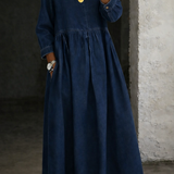 Clara - Peter Pan Collar Denim Dress