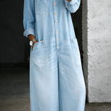 Helena - Long Sleeve Jumpsuit with Exposed Shoulders