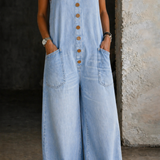Saylor - Vintage Washed Cotton Denim Overalls