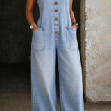 Sadie - Vintage Washed Cotton Denim Overalls