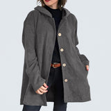 Cordia - Corduroy Hooded Cardigan