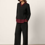 Johnny Collar Long Sleeve Top URSA