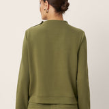 Cotton Shoulder Button Long Sleeve Top MYRA