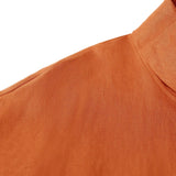 100% Linen Dropped Collar Long-Sleeve Top TRISTAN